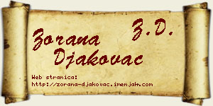 Zorana Đakovac vizit kartica